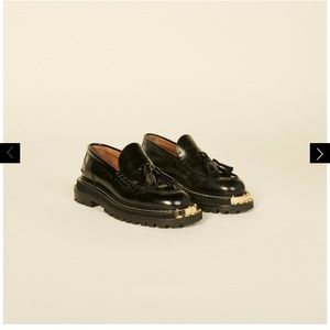Sandro - Thick-soled leather loafers